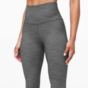 Lululemon Align Pant 25" Mini Heathered Herringbone Heathered Black White Size 4